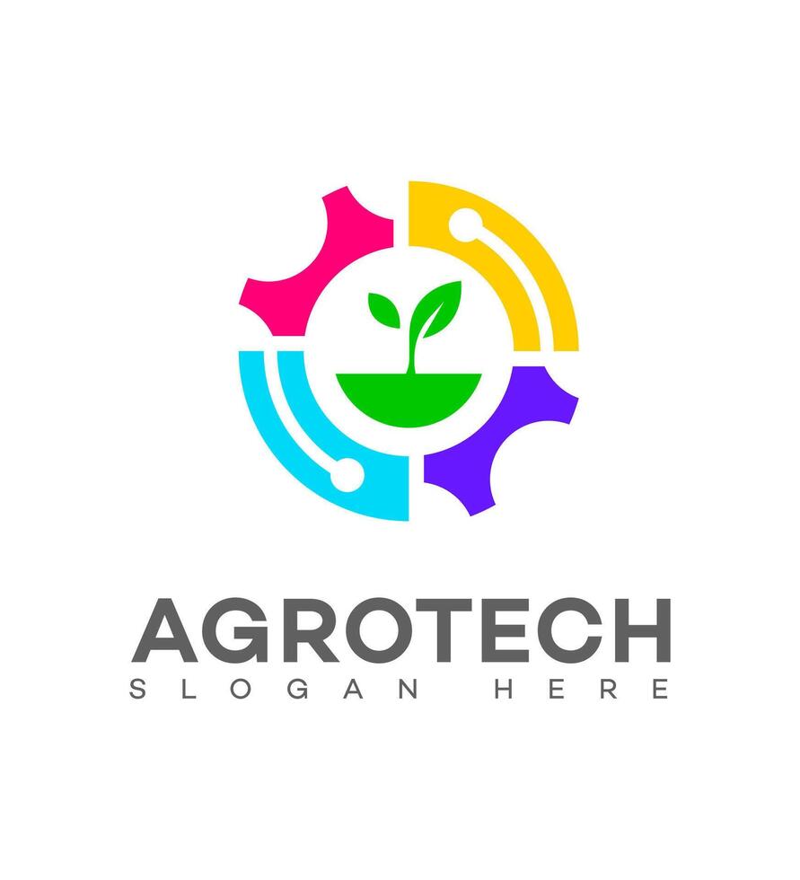 agro Tech logo icona marca identità cartello simbolo vettore