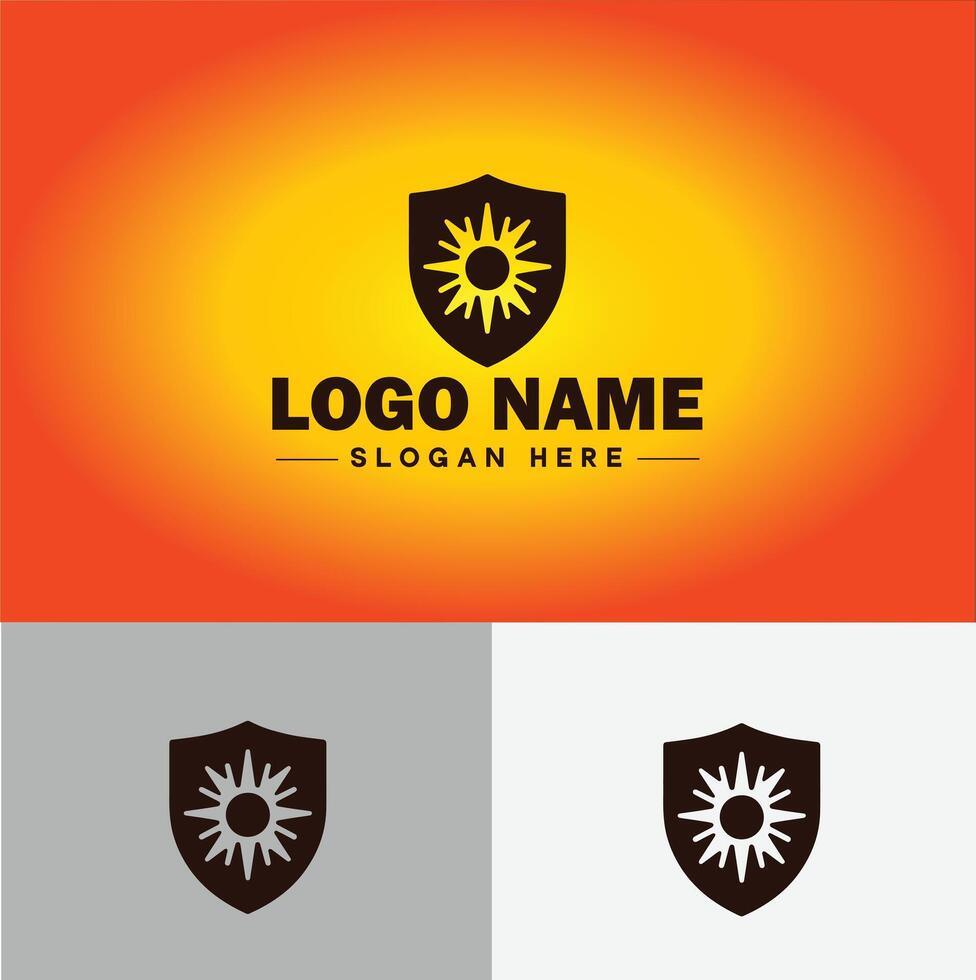 scudo logo vettore arte proteggere scudo sicurezza icona azienda logo modello