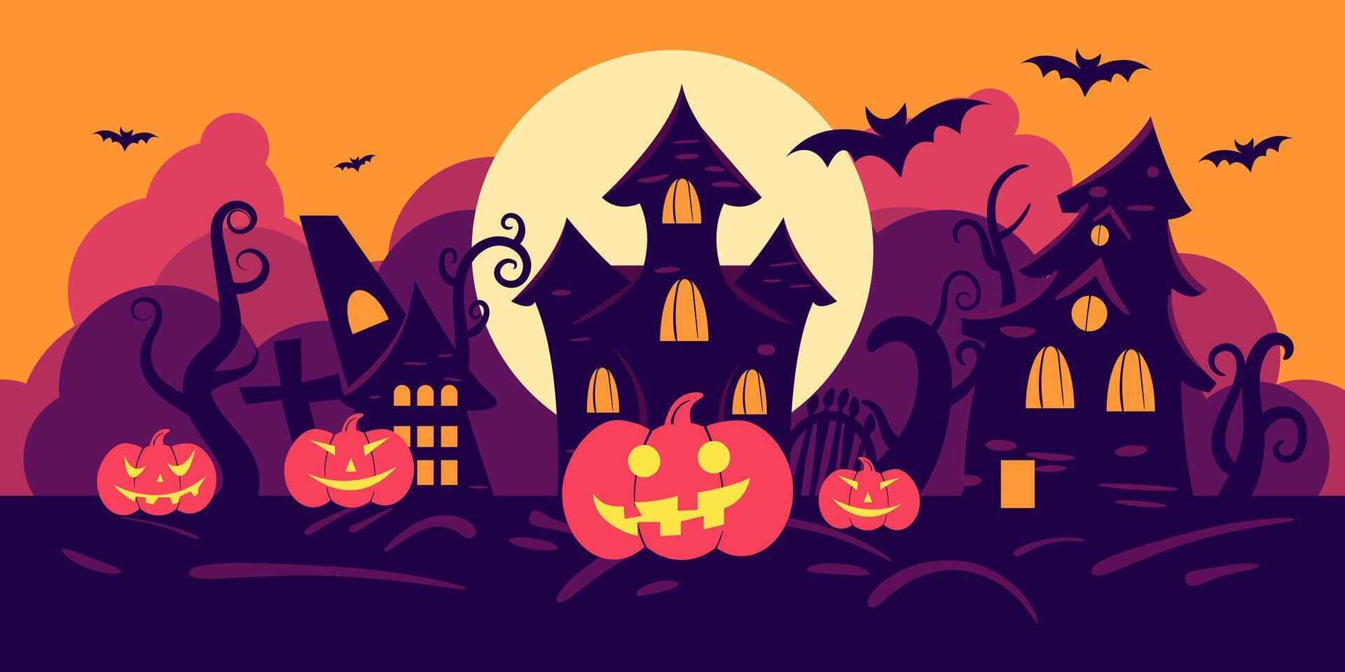 sfondo design per Halloween manifesto, bandiera vettore illustrazione