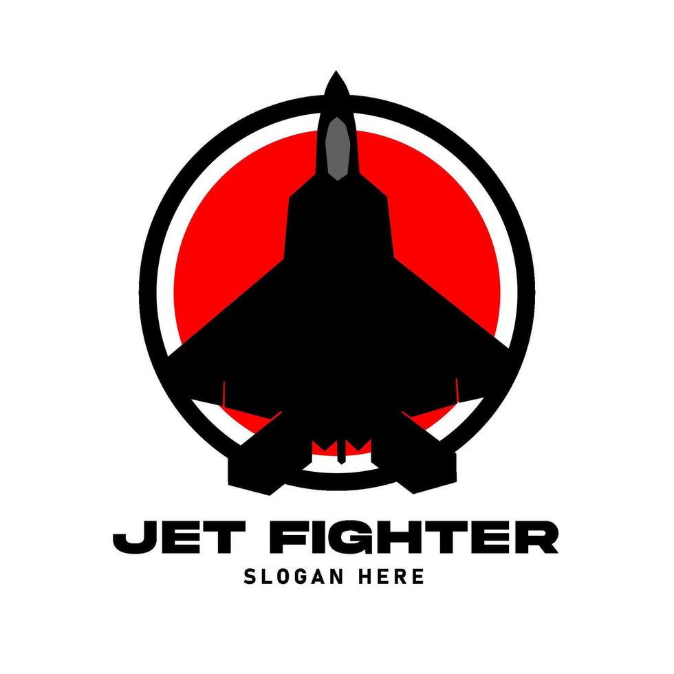 Jet combattente f22 logo modello vettore