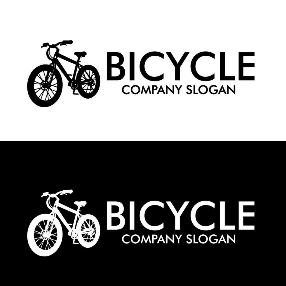 bicicletta silhouette azienda logo modello vettore