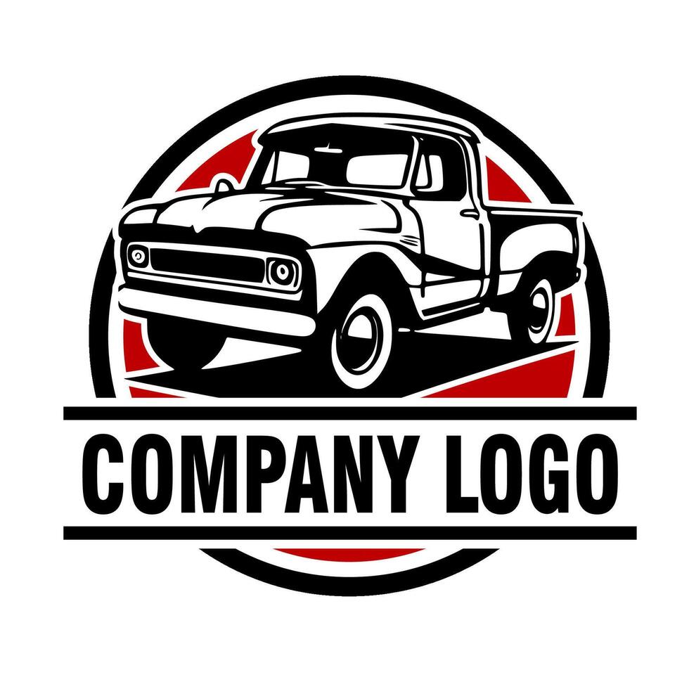 vecchio Raccogliere camion logo modello vettore