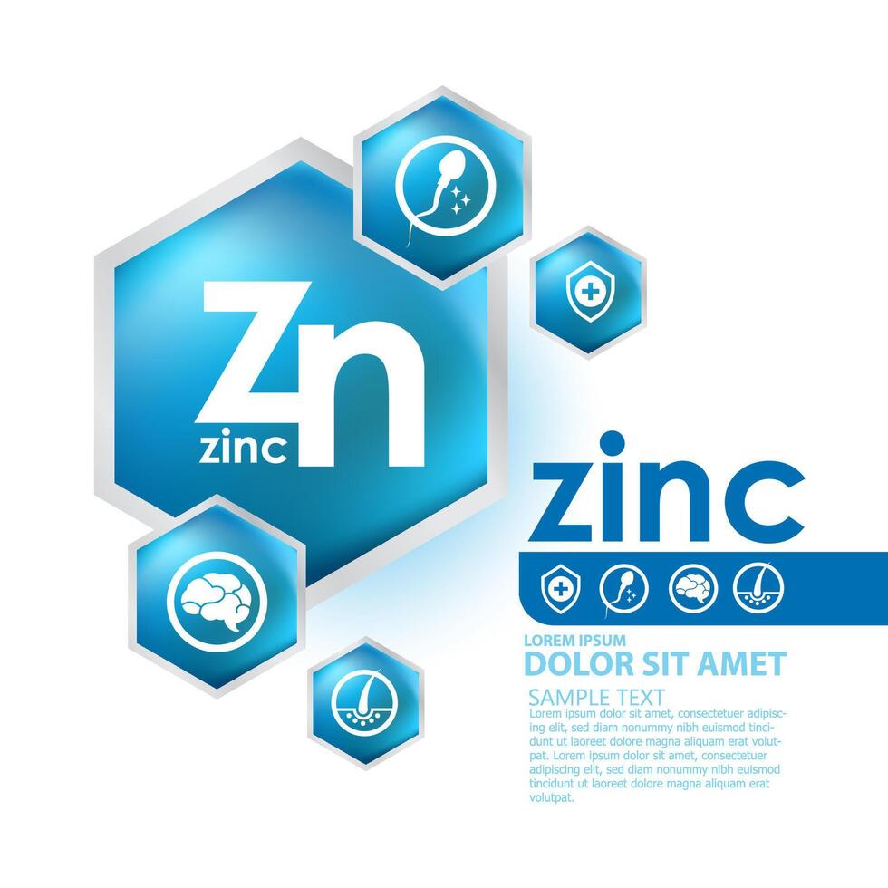 zinco Salute cura e medico concetto design. vettore