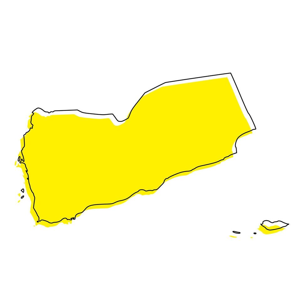 carta geografica di Yaman, vettore illustrazione eps 10.