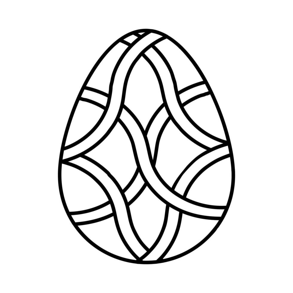 Pasqua uovo. carino scarabocchio decorativo uovo. vettore lineare illustrazione.