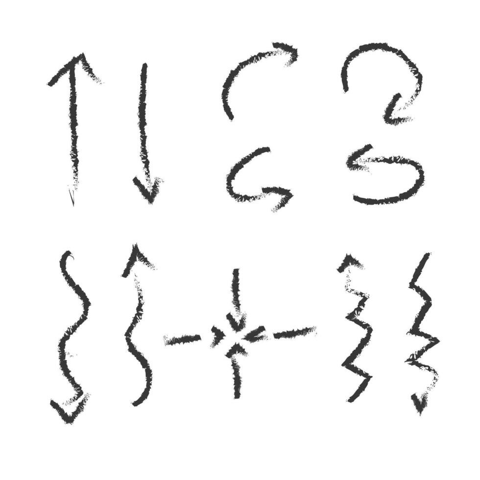 set di frecce disegnate a mano vettore