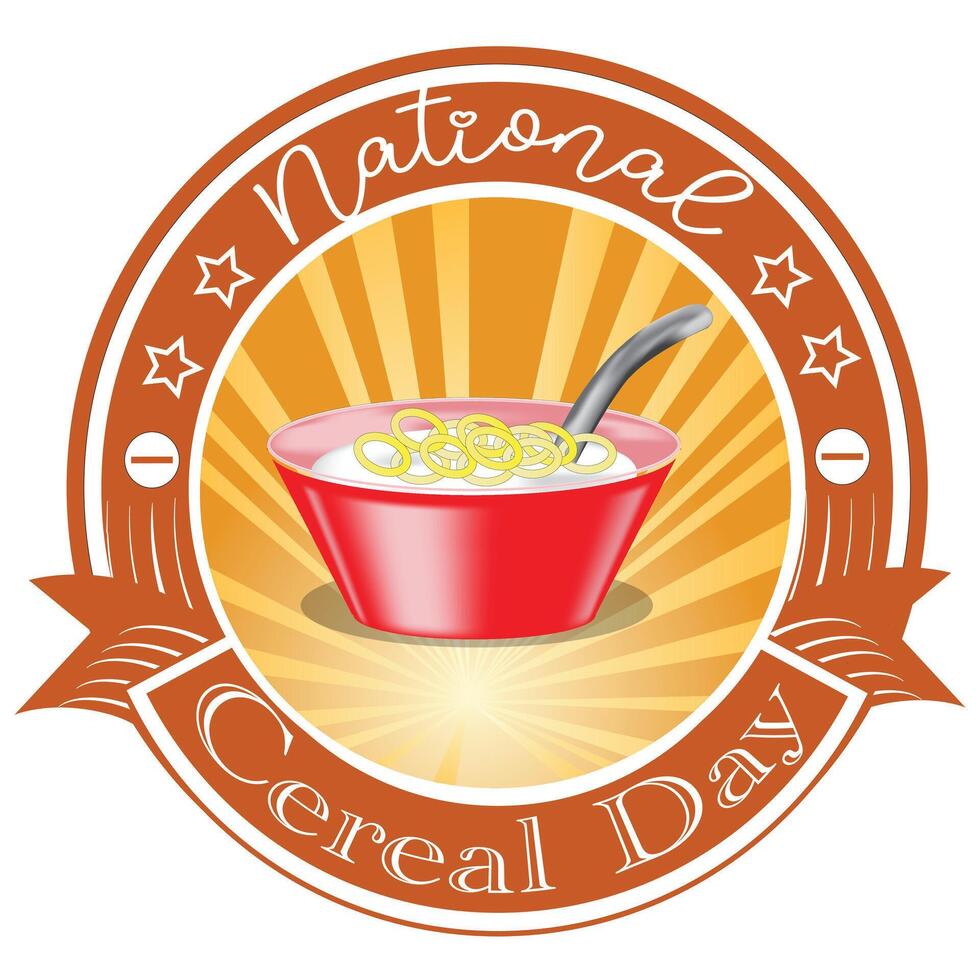 segno della giornata nazionale dei cereali vettore