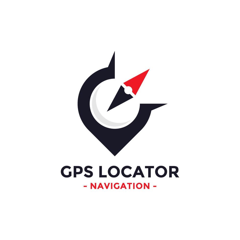 GPS locator logo design modello. bussola e GPS carta geografica Posizione icona vettore combinazione. creativo bussola logo simbolo concetto.
