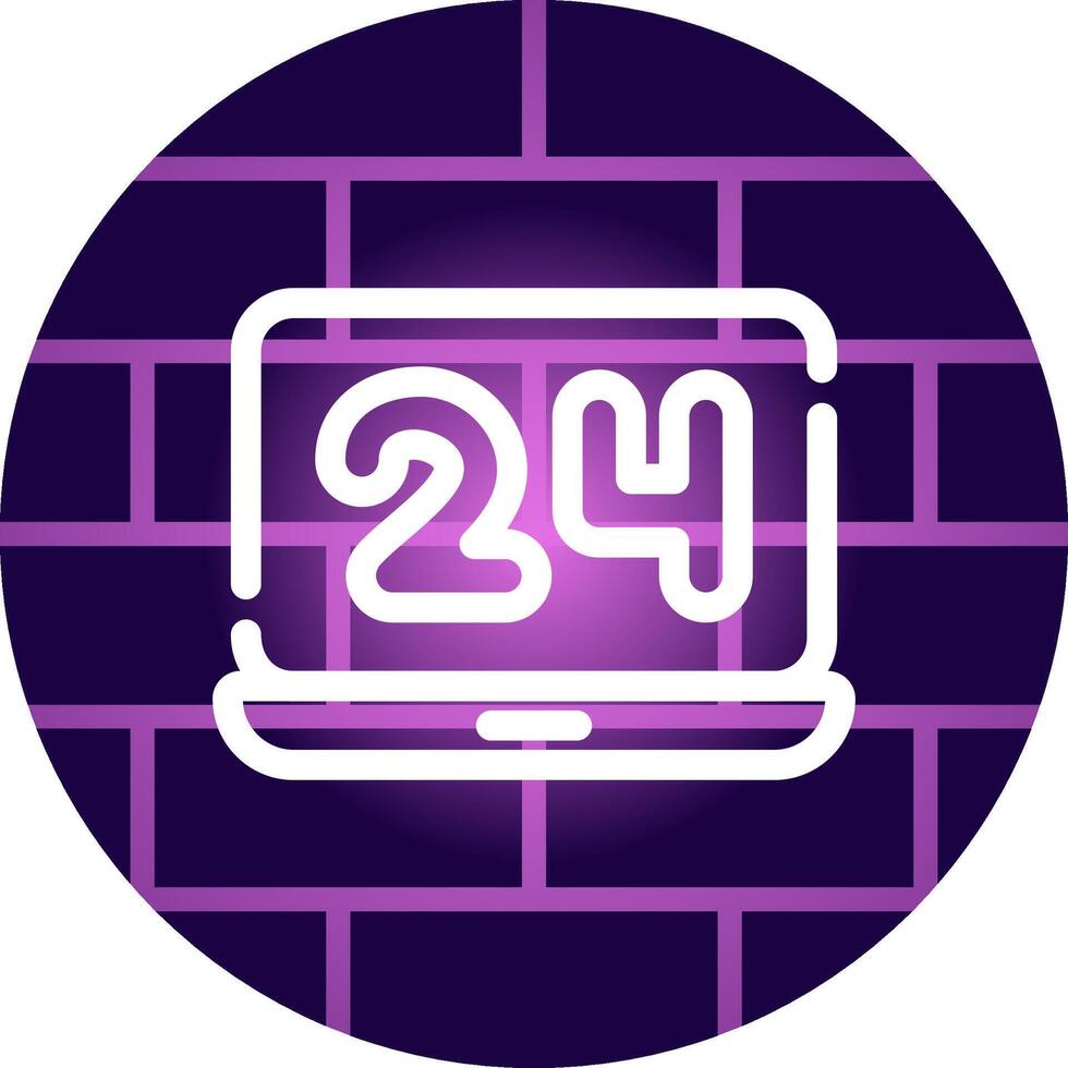 24 ora creativo icona design vettore
