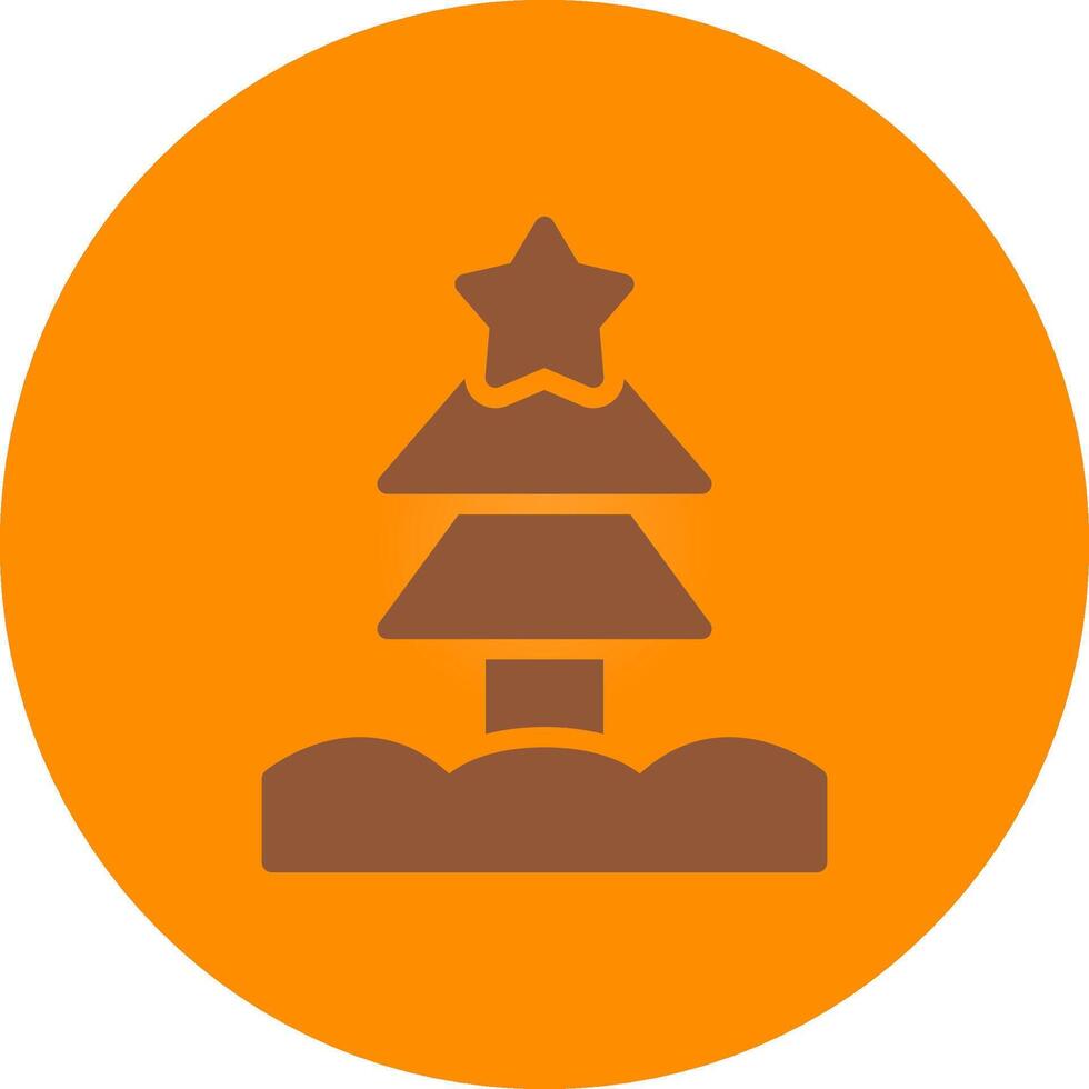 Natale albero creativo icona design vettore