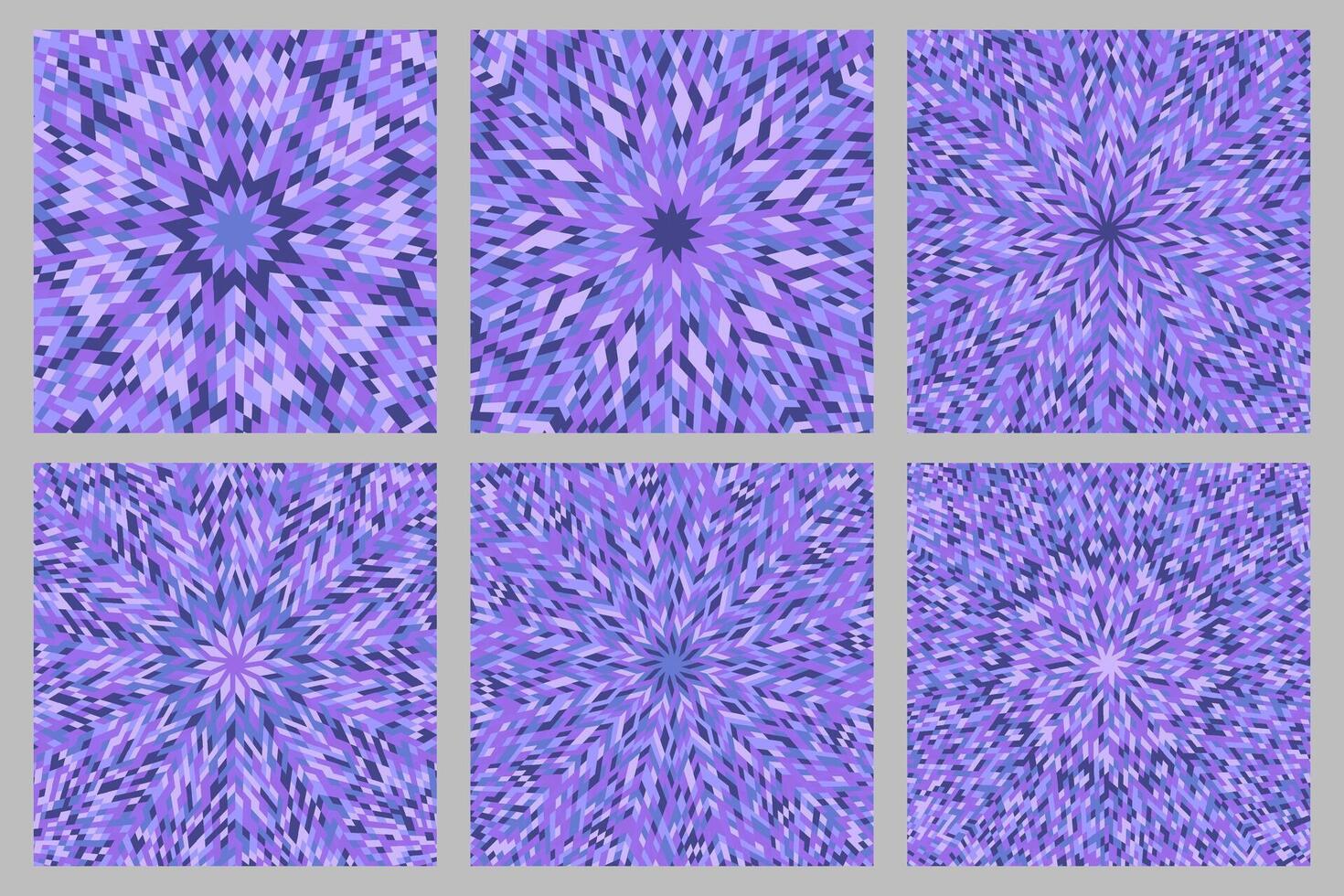 geometrico dinamico il giro mosaico sfondo impostato - ipnotico psichedelico circolare vettore grafico design con geometrico forme