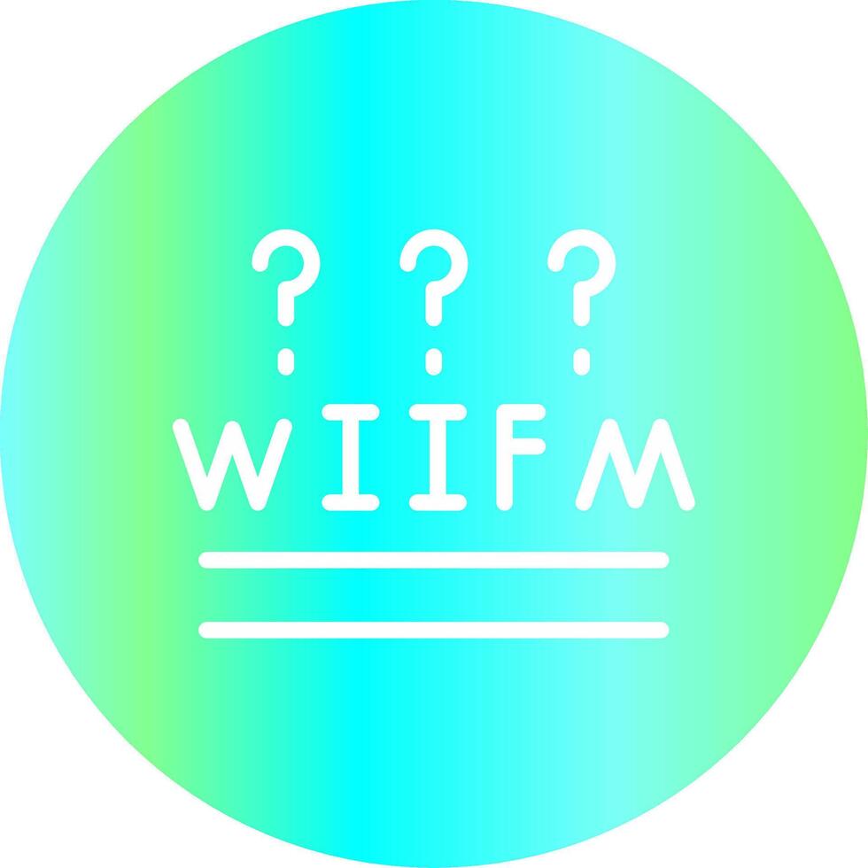 wiifm creativo icona design vettore