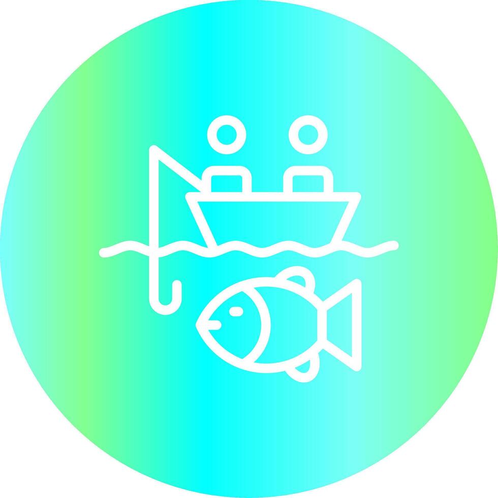 grande gioco pesca creativo icona design vettore