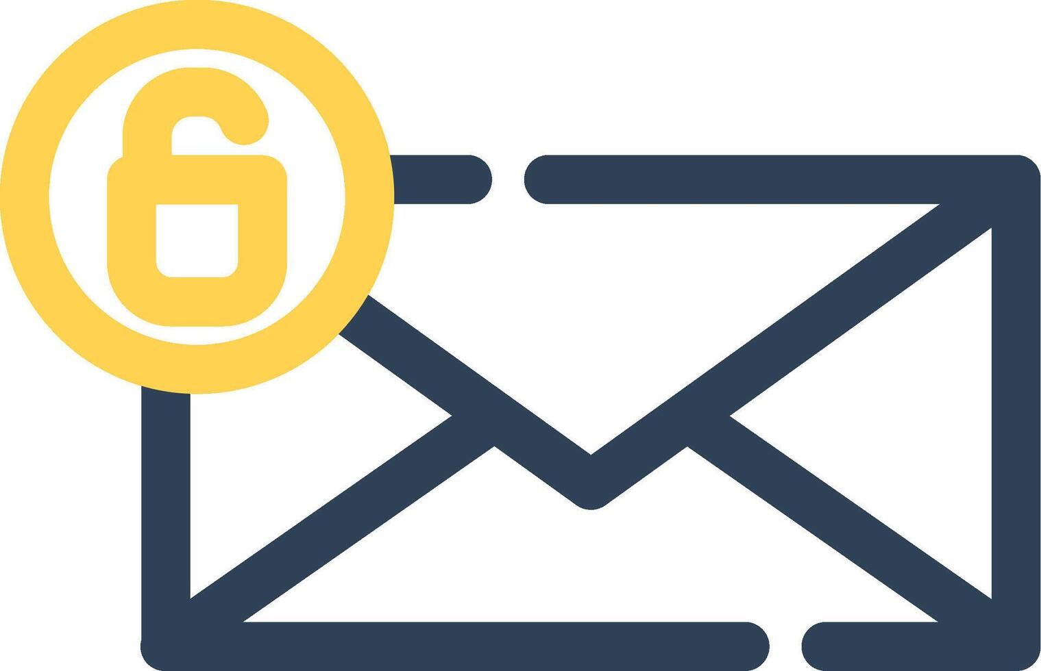 sbloccare e-mail creativo icona design vettore