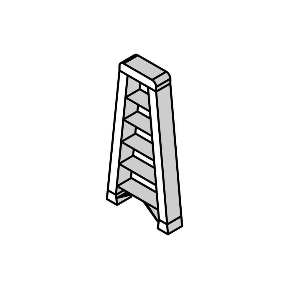 scala attrezzo riparazione isometrico icona vettore illustrazione