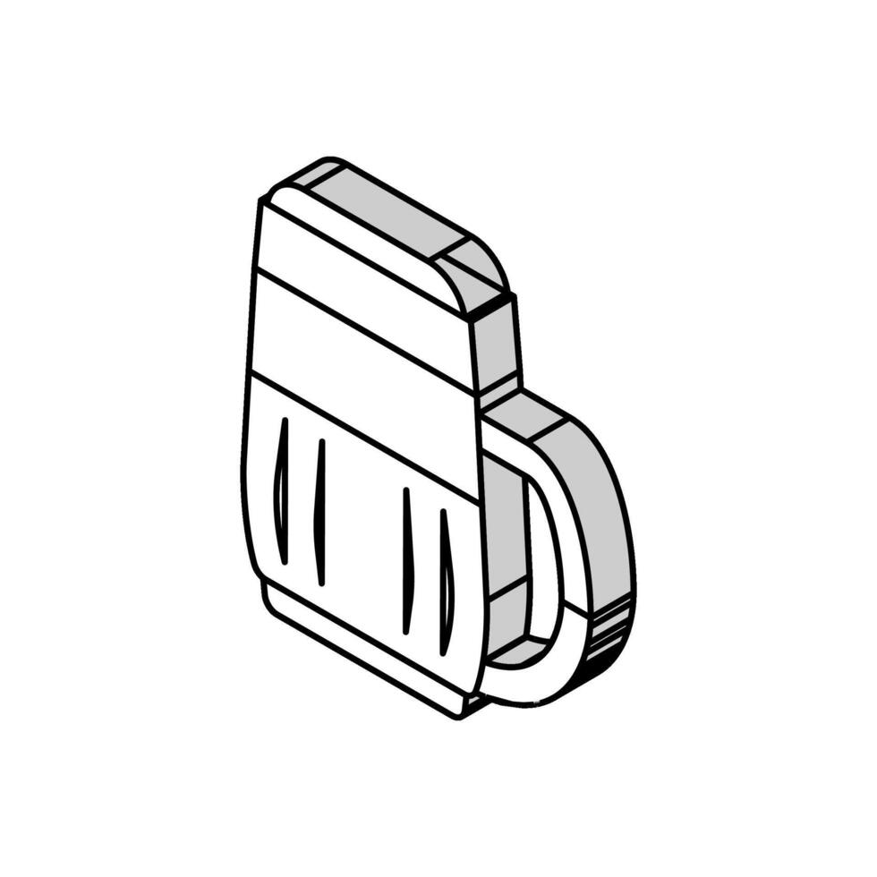corpulento birra bicchiere isometrico icona vettore illustrazione