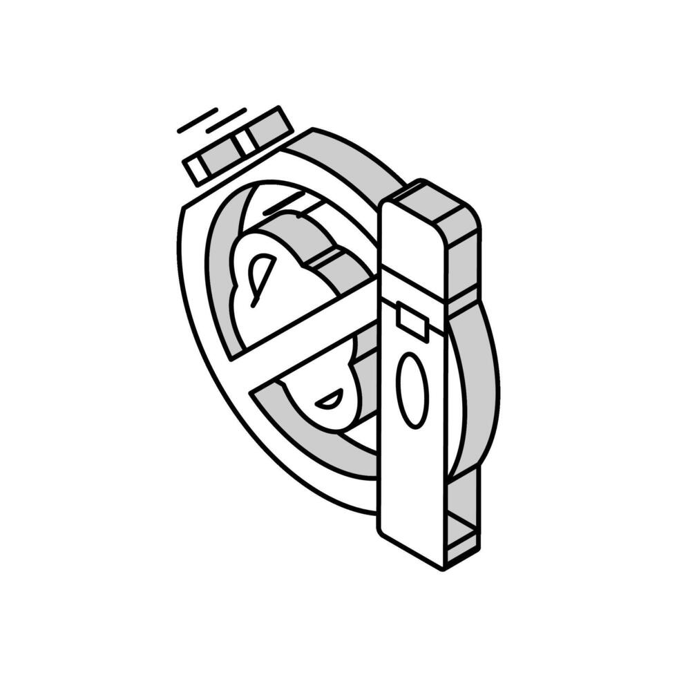 masticazione gomma rimozione detergente isometrico icona vettore illustrazione