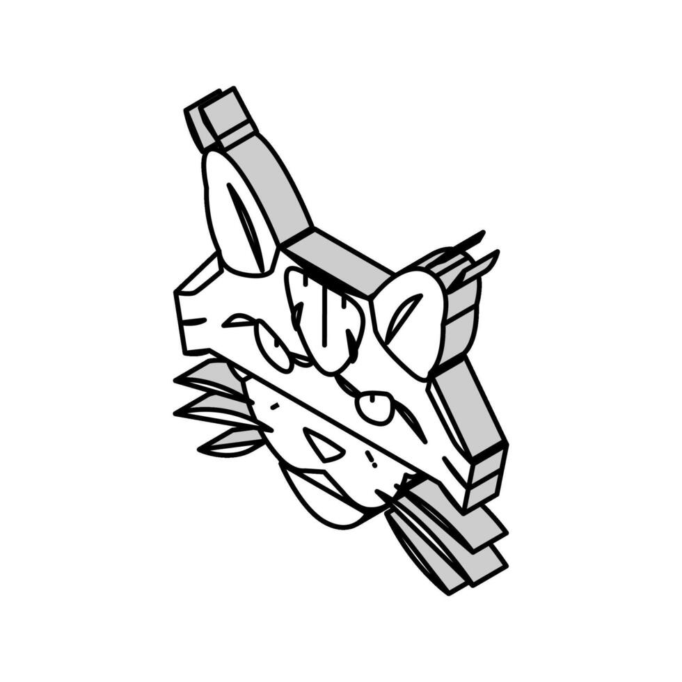 Maine coon gatto carino animale domestico isometrico icona vettore illustrazione