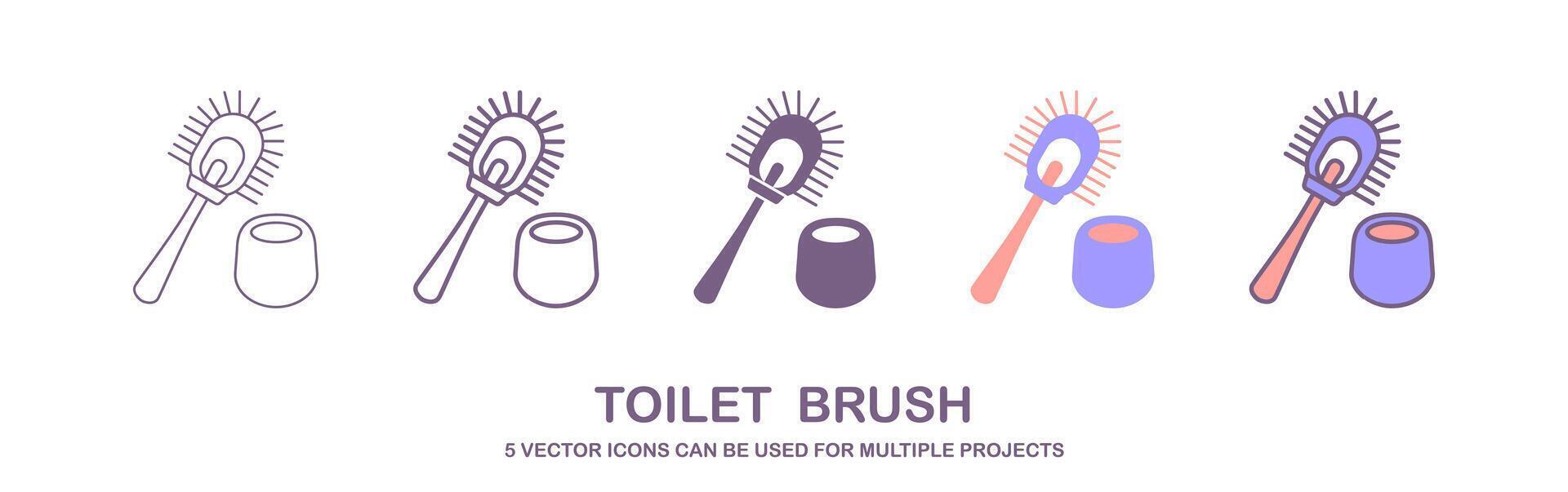 gabinetto spazzola icona o pittogramma per servizi igienici. vettore bagno simbolo. toilette o bagno pittogramma. servizi igienici, pulizia. per favore mantenere gabinetto pulire. ripulire.