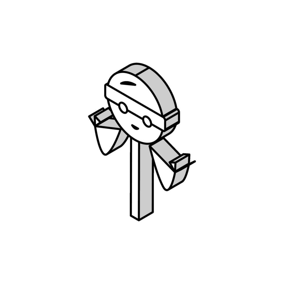 lollopop dolce personaggio isometrico icona vettore illustrazione
