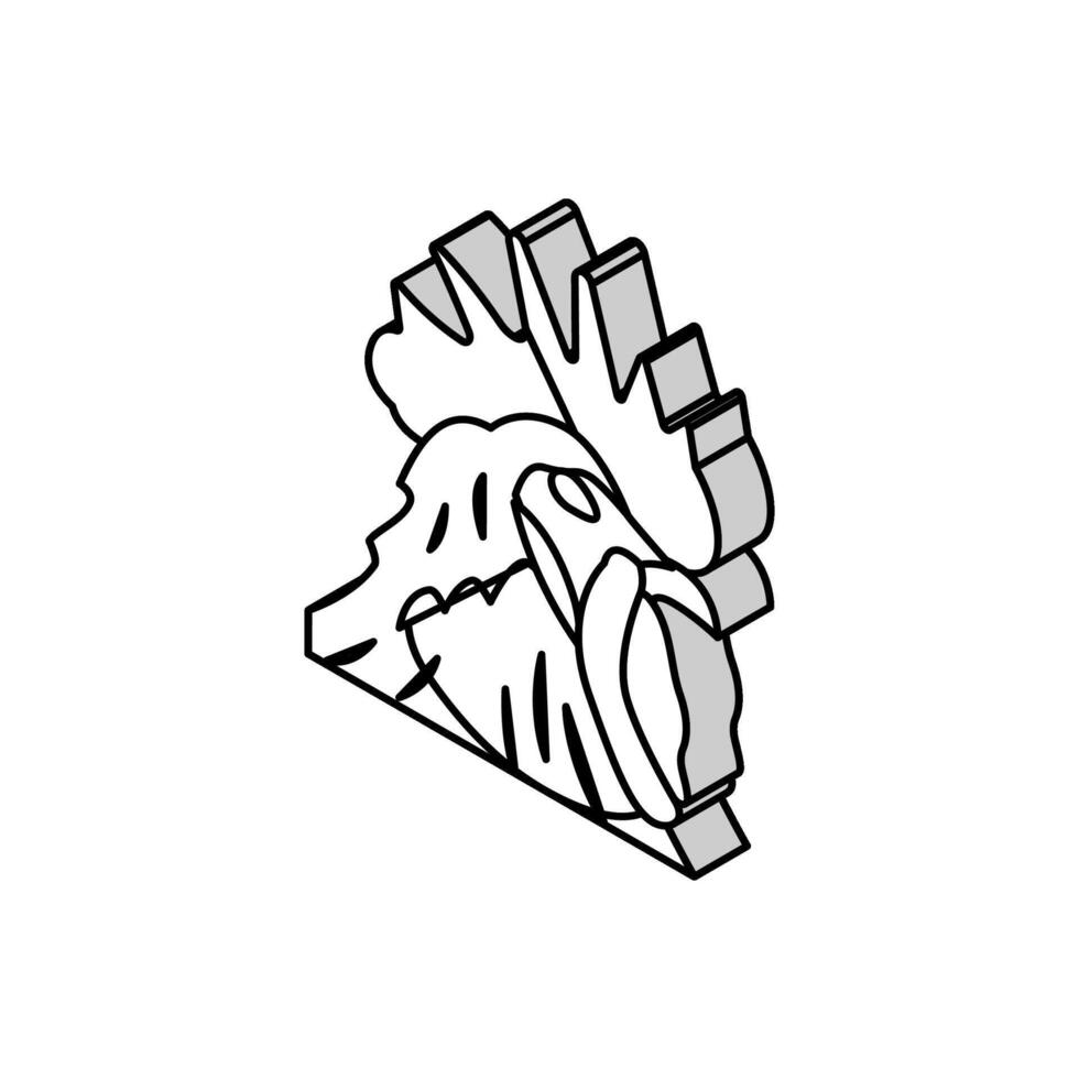 Gallo animale zoo isometrico icona vettore illustrazione