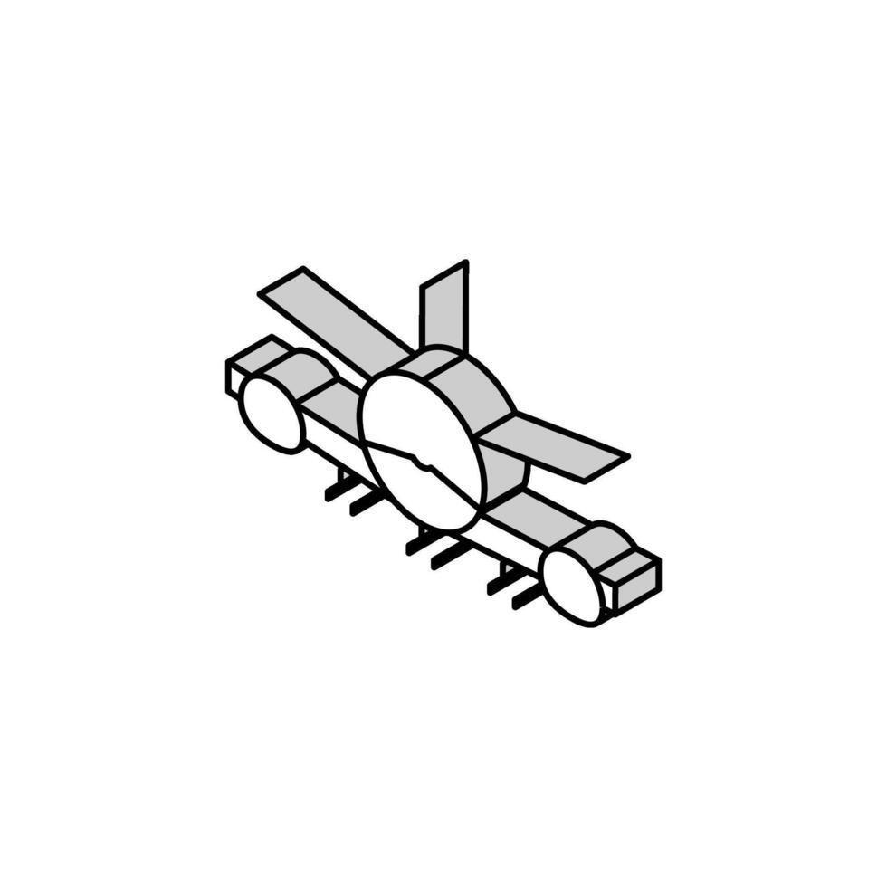 aereo trasporto veicolo isometrico icona vettore illustrazione