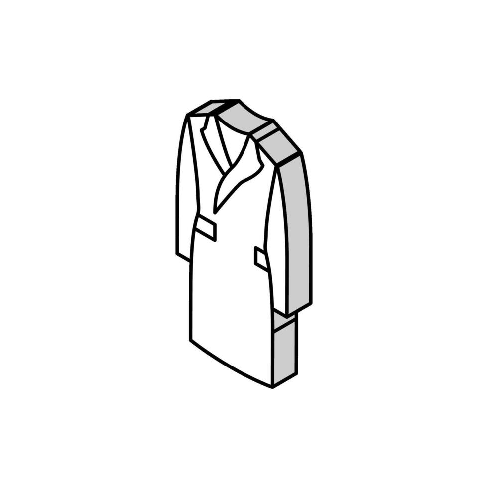 cappotto capispalla maschio isometrico icona vettore illustrazione