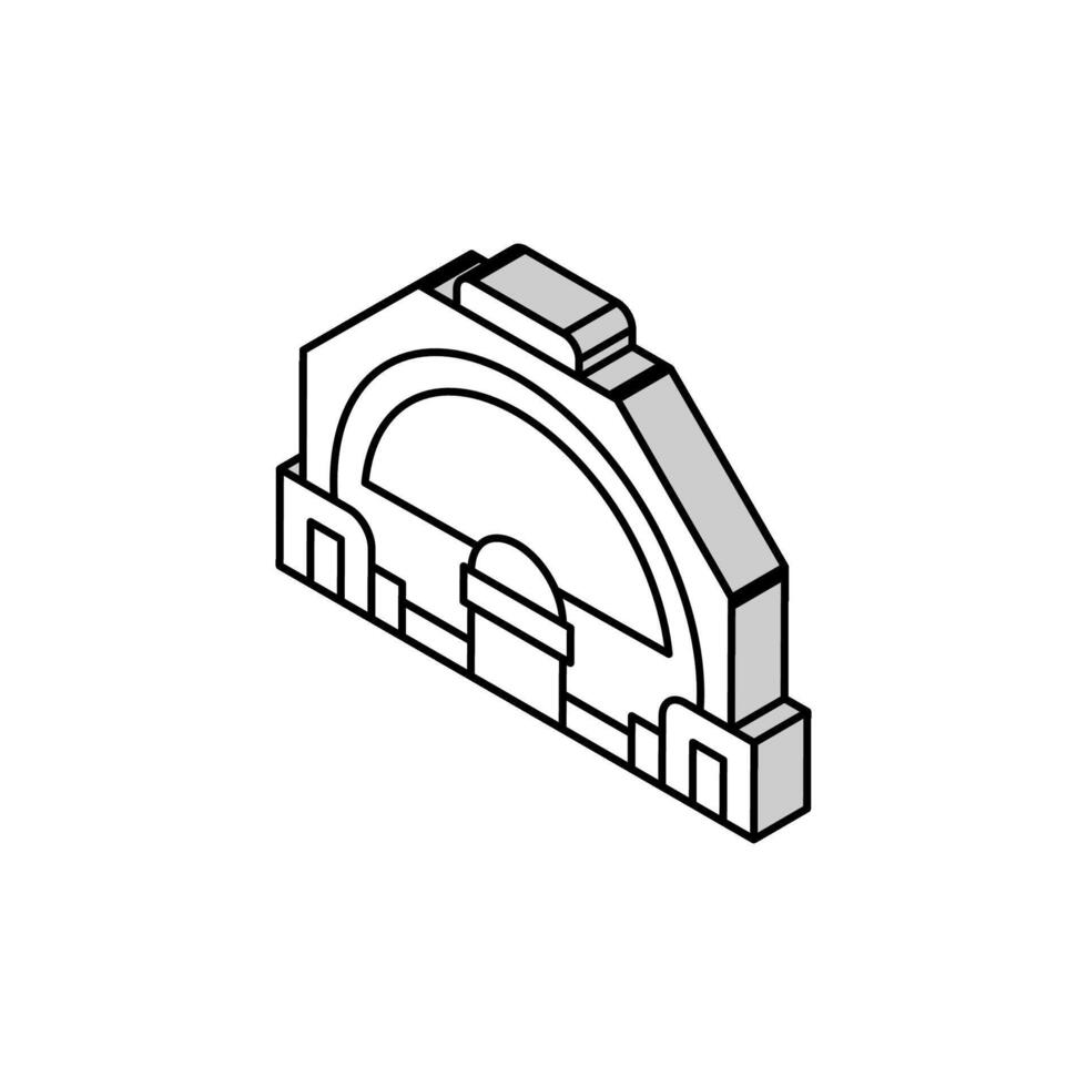 concentratore acciaio produzione isometrico icona vettore illustrazione