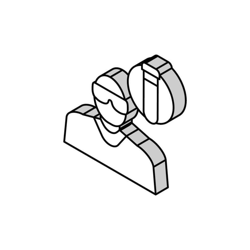 laboratorio medicina specialista isometrico icona vettore illustrazione