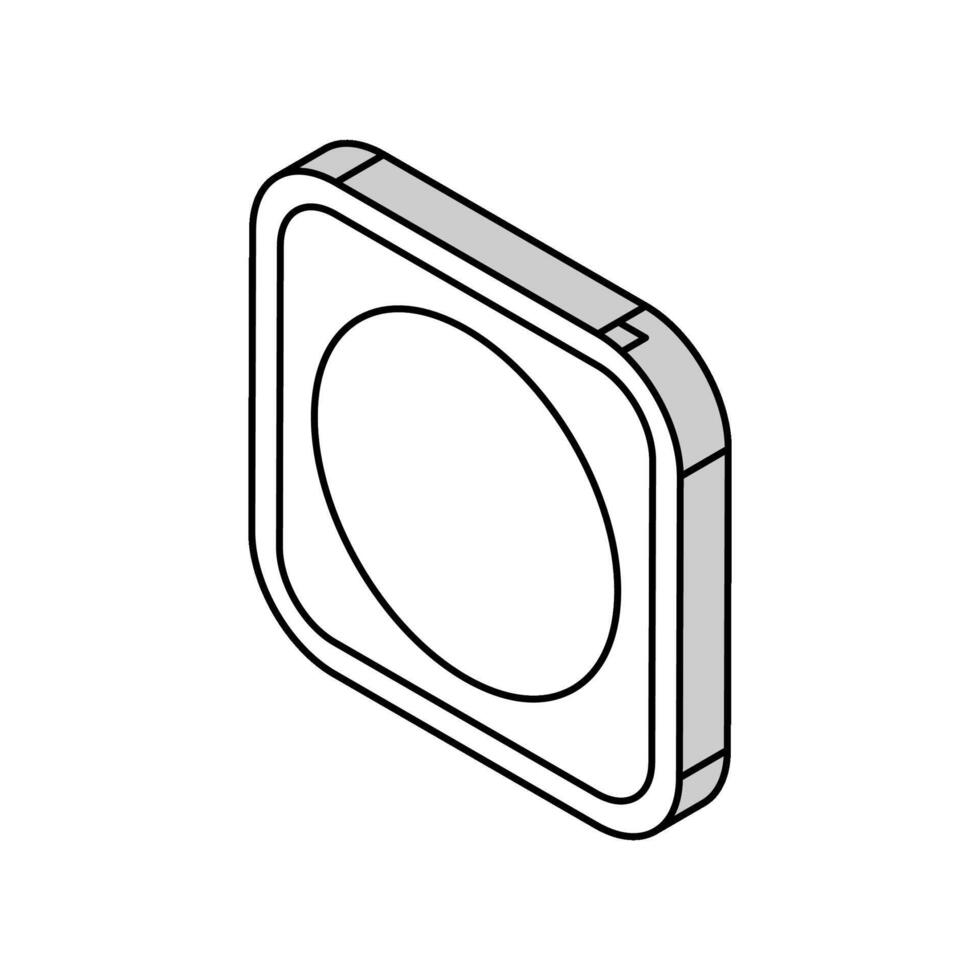 scrivania Timer cucina pentolame isometrico icona vettore illustrazione