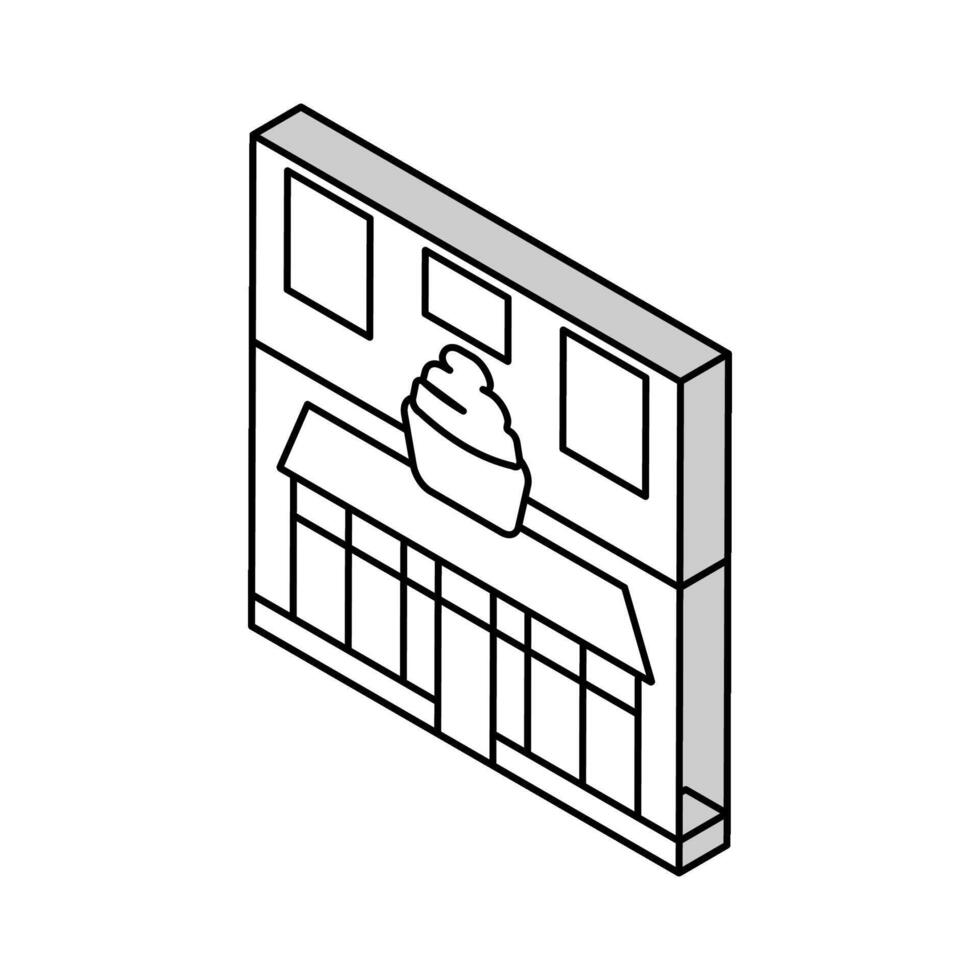 patata fritta negozio isometrico icona vettore illustrazione