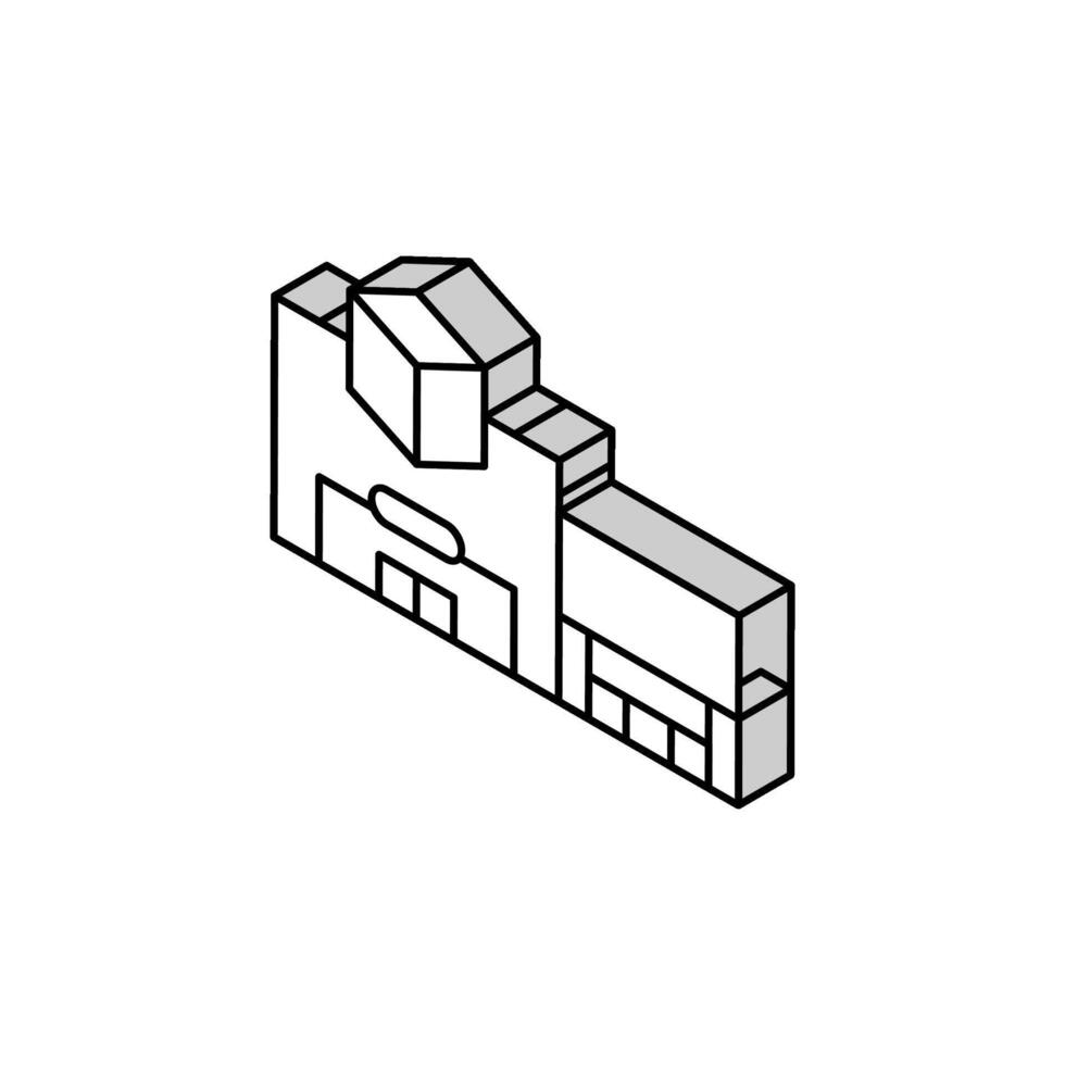 grande scatola memorizzare negozio isometrico icona vettore illustrazione