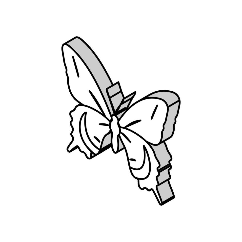 nero coda di rondine primavera isometrico icona vettore illustrazione