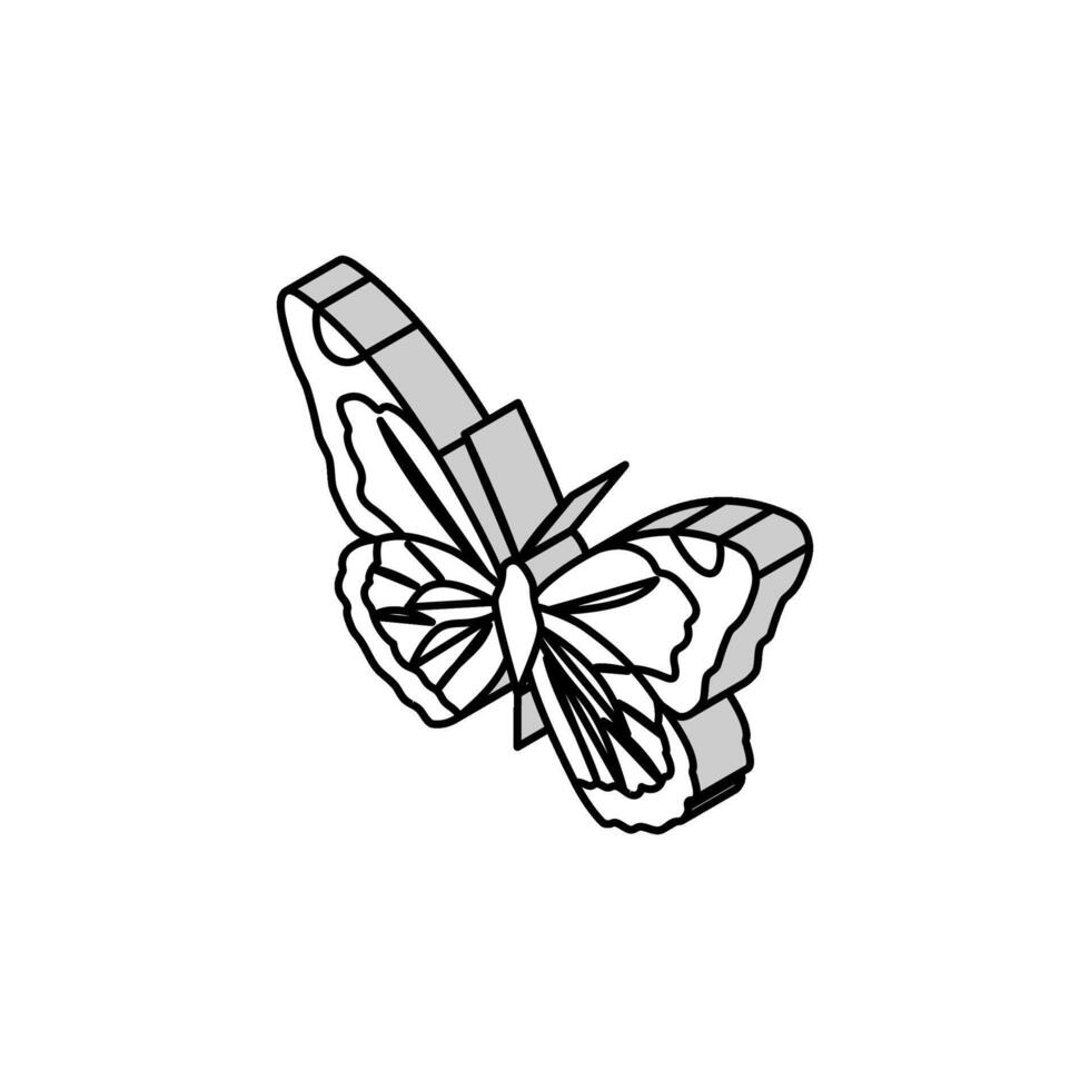 monarca estate isometrico icona vettore illustrazione