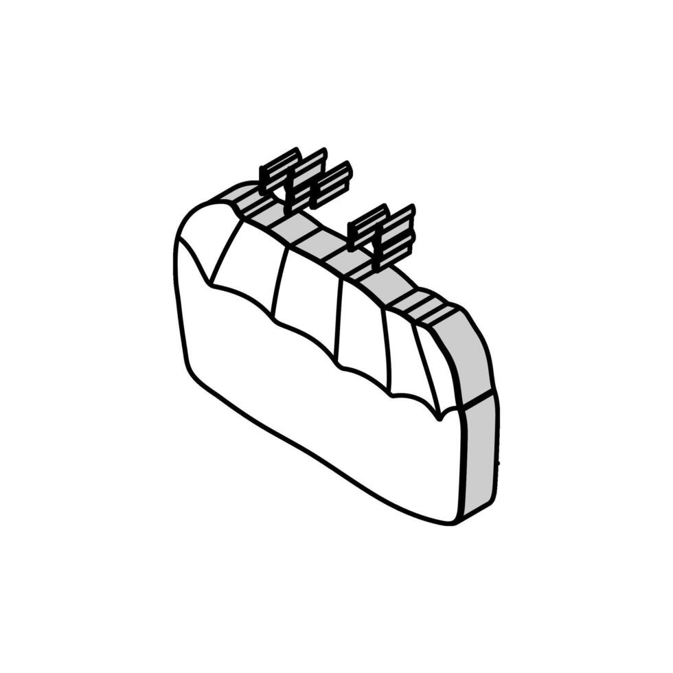 formaggio affumicato isometrico icona vettore illustrazione