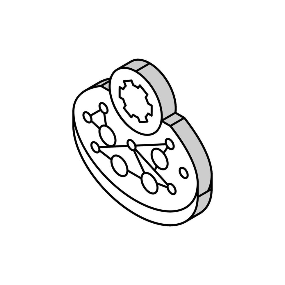fazzoletto di carta ingegneria biomedico isometrico icona vettore illustrazione