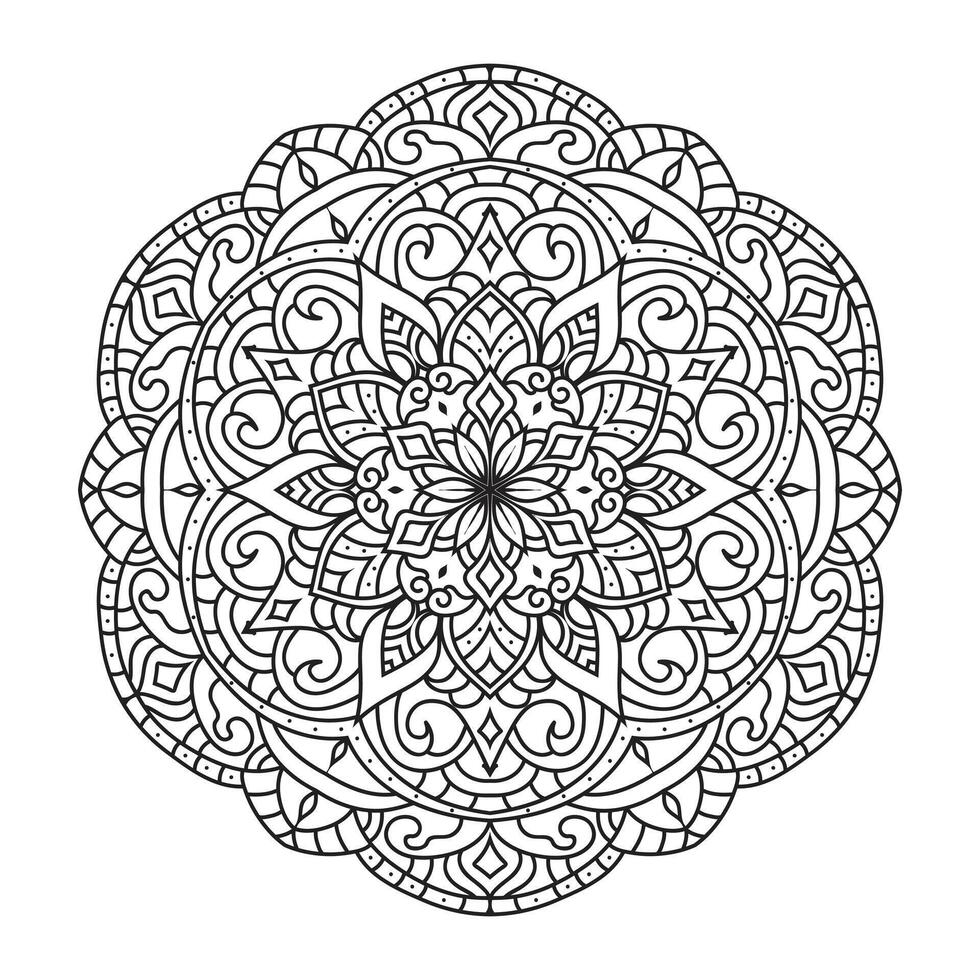 schema mandala decorativo e ornamentale design per colorazione pagina vettore