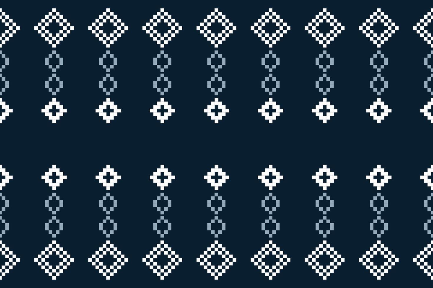 tradizionale etnico motivi ikat geometrico tessuto modello attraversare punto.ikat ricamo etnico orientale pixel Marina Militare blu sfondo. astratto, vettore, illustrazione. trama, sciarpa, decorazione, carta da parati. vettore