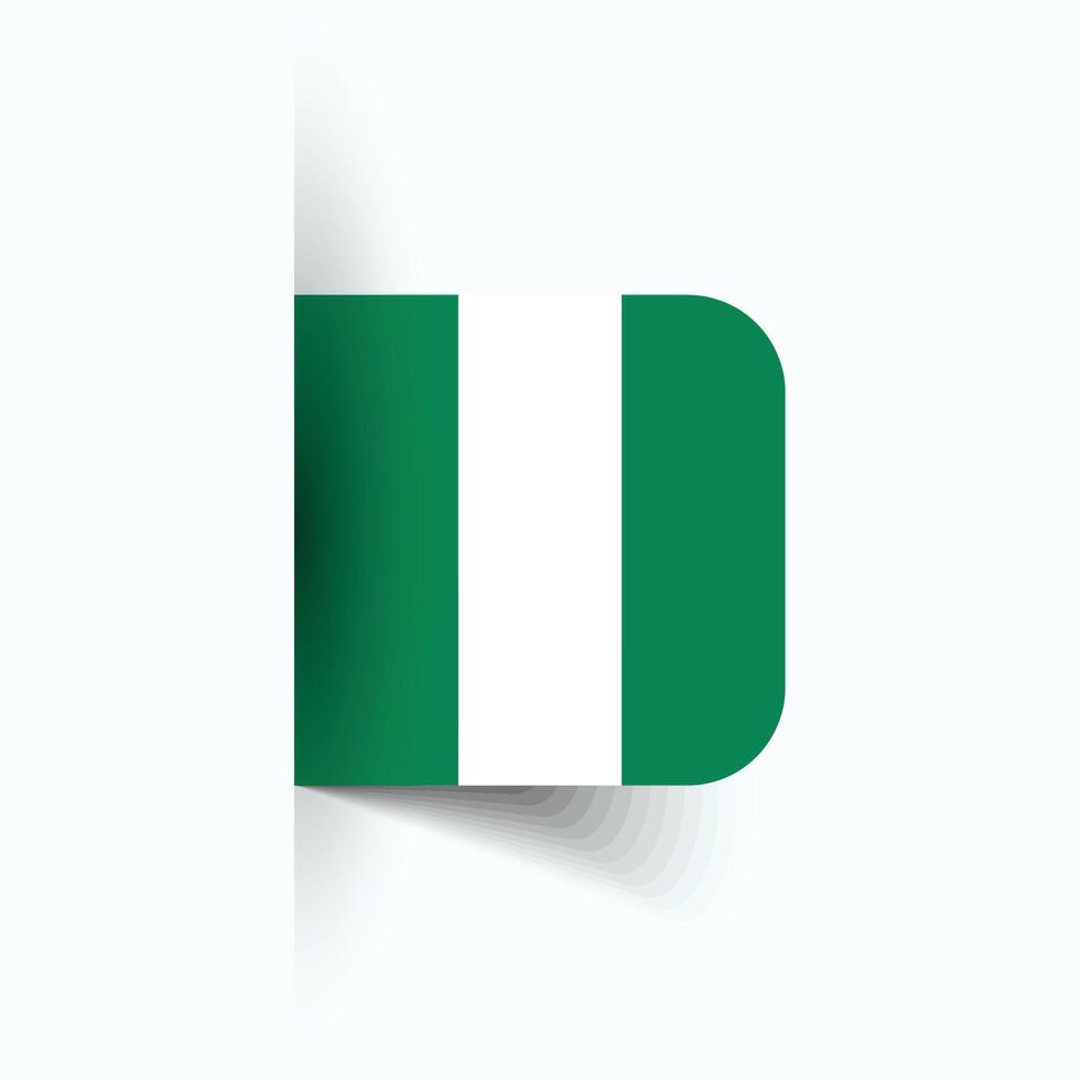 Nigeria nazionale bandiera, Nigeria nazionale giorno, eps10. Nigeria bandiera vettore icona