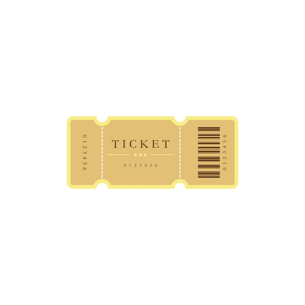 biglietto piatto design vettore illustrazione. Vintage ▾ carta ammettere uno e biglietto campioni icona.