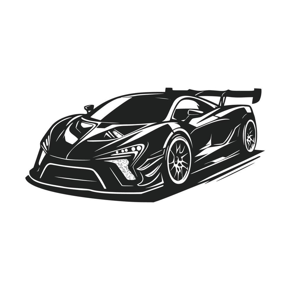sport auto silhouette vettore illustrazione isolato bianca sfondo