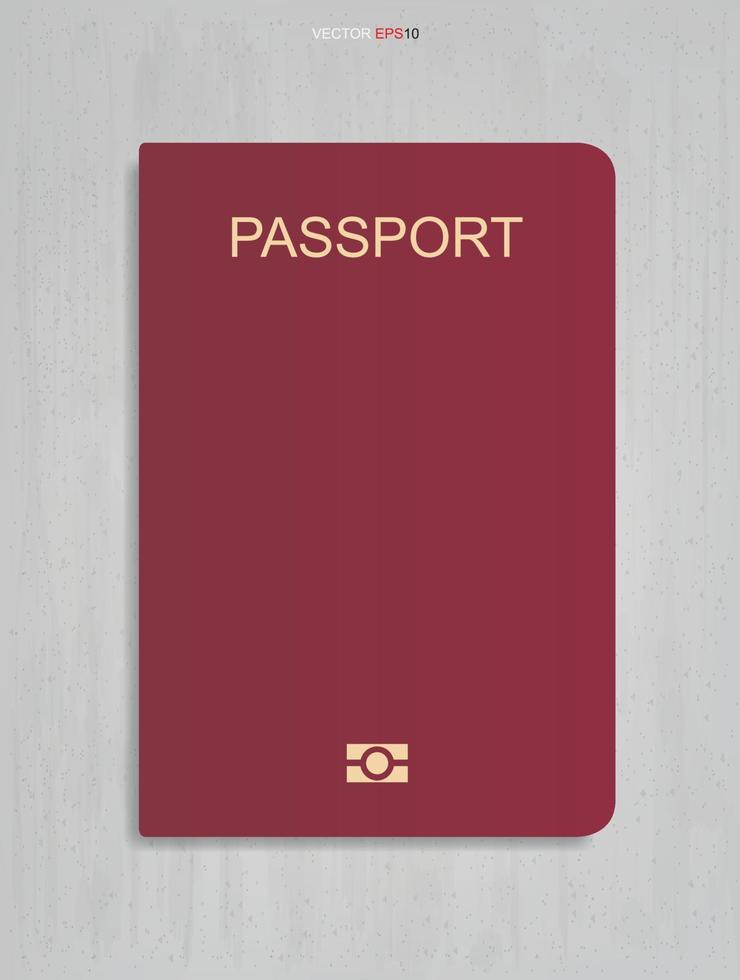 libro del passaporto su priorità bassa concreta di struttura. vettore. vettore
