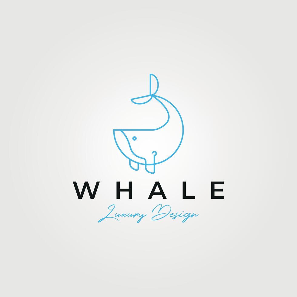 gobba balena linea arte logo vettore illustrazione disegno, cartello. icona. e simbolo