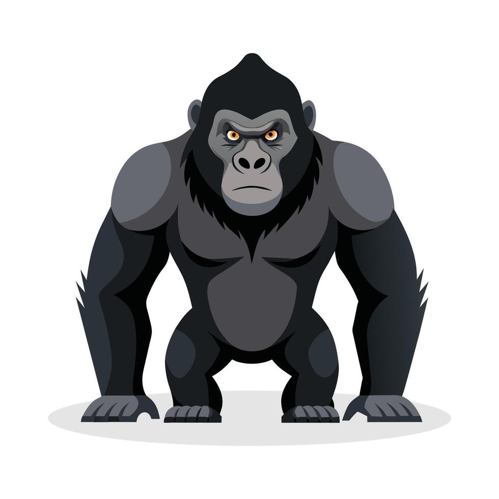 gorilla animale piatto vettore illustrazione