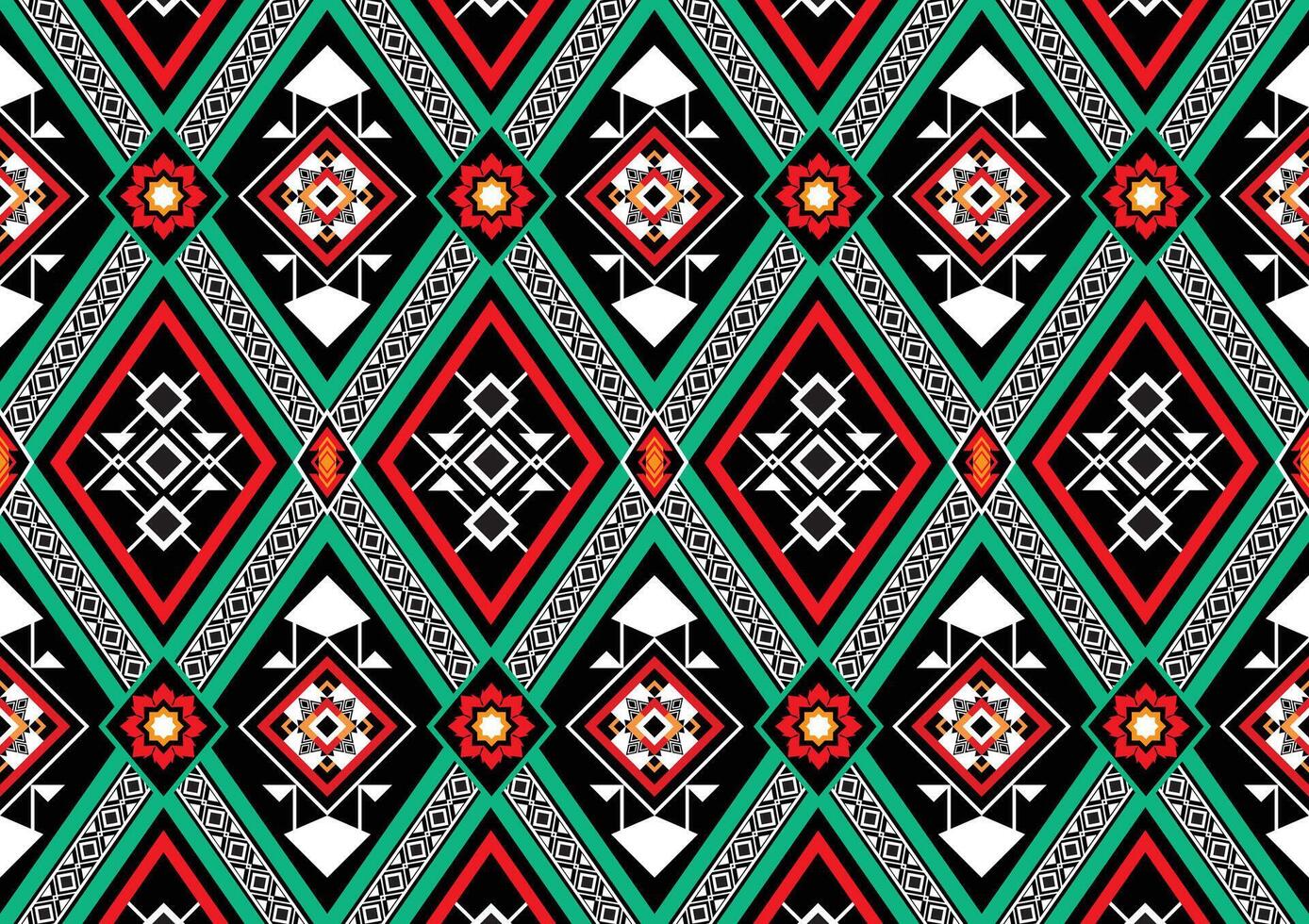 moderno orientale etnico senza soluzione di continuità modello tradizionale sfondo design per tappeto, sfondo, vestiario, avvolgere, batik, tessuto, vettore illustrazione ricamo stile.