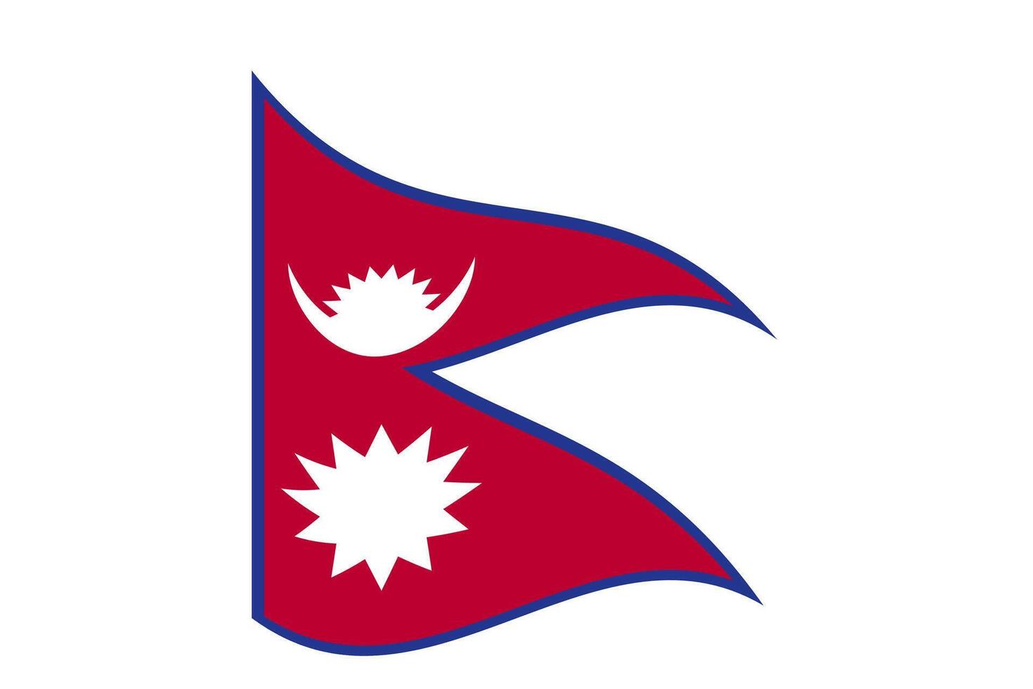 Nepal bandiera nel vettore design
