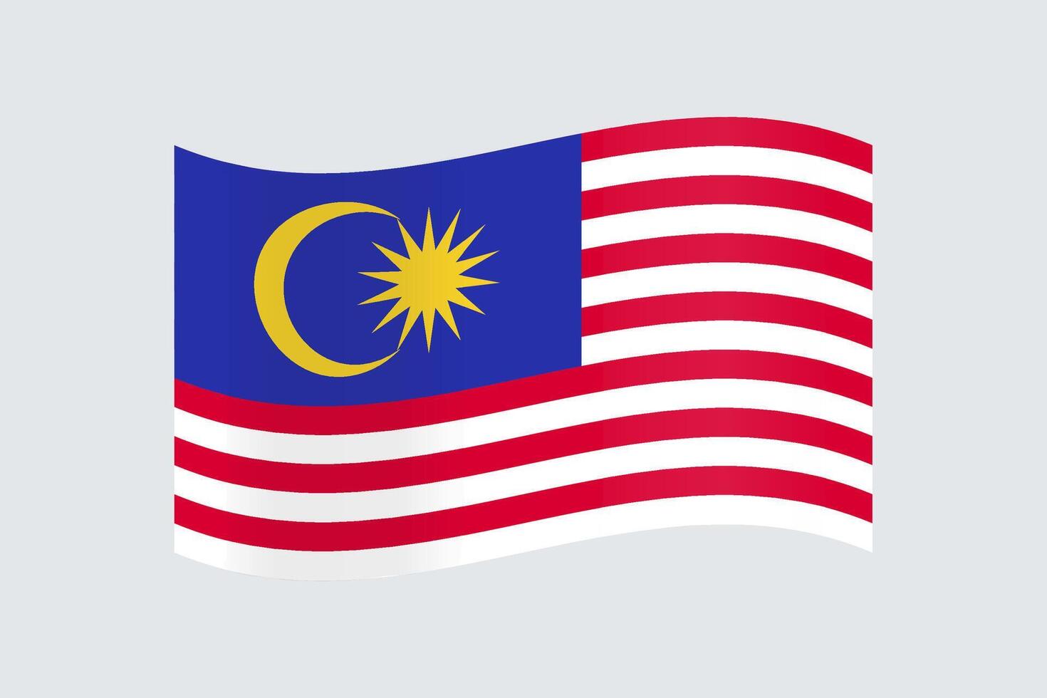 illustrazione di il bandiera di Malaysia vettore