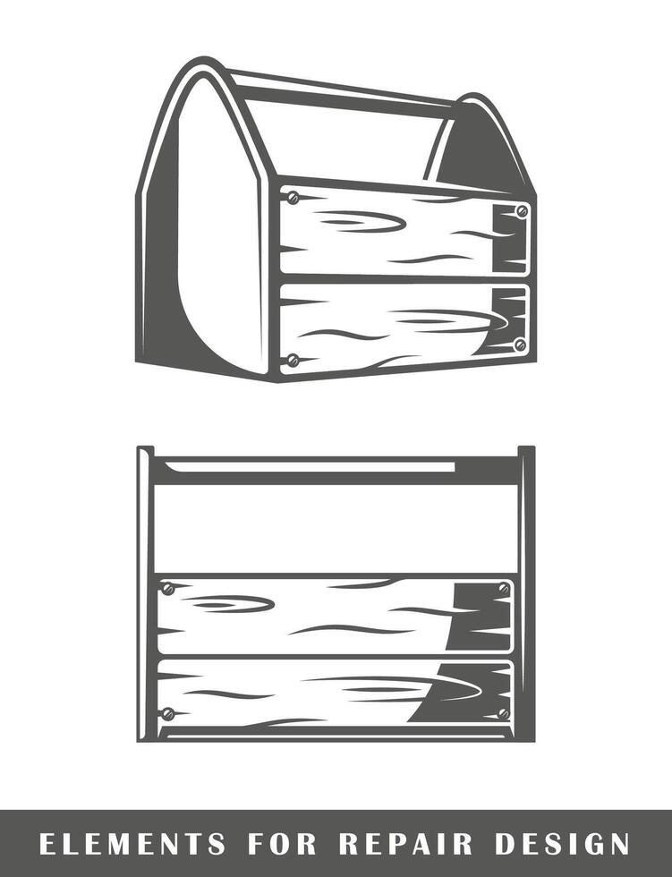 cassetta degli attrezzi isolato su bianca sfondo vettore