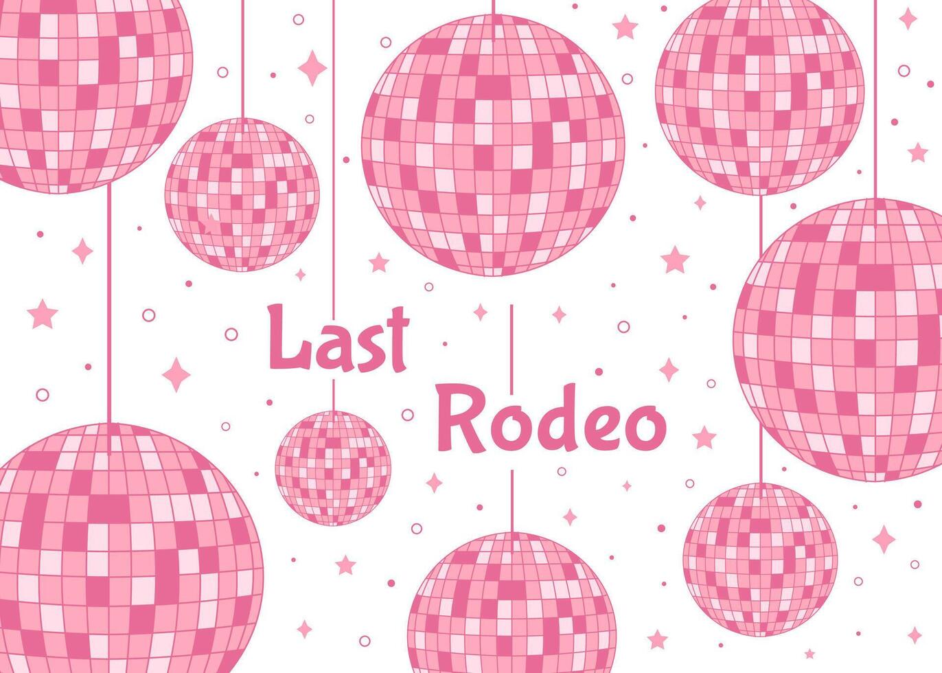 gallina festa invito carta. ultimo rodeo addio al nubilato festa invito modello. cowgirl discoteca festa. nozze Stazionario. vettore illustrazione.