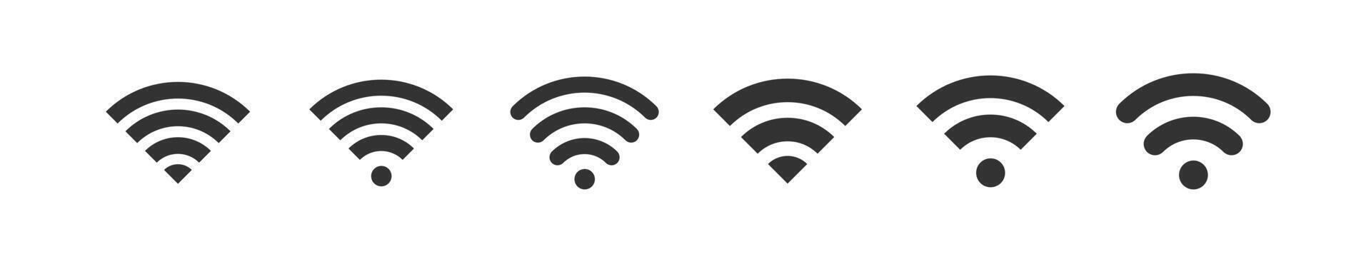 Wi-Fi icona. Rete segnale. Internet connessione. punto di accesso segnale. router onda. vettore
